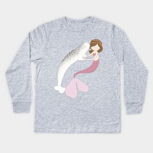 Mermaid Royalty Kids Long Sleeve T-Shirt